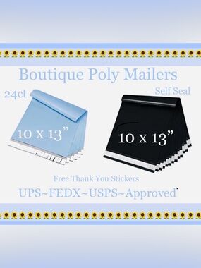 24ct  10x13” Poly Mailer Bag Bundle🌻🆕🌻
⭐️BONUS⭐️24ct  Free Thank You Stickers